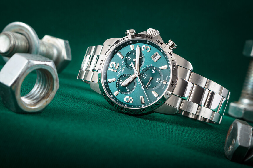 Certina Chronograph v menším provedení se zeleným číselníkem je už dlouho bestsellerem.
