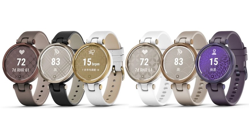 Garmin Lily Classic s koženým řemínkem (vlevo) a Garmin Lily Sport se silikonovým řemínkem (vpravo.