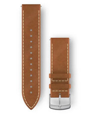 Kožený řemínek Garmin 20mm (pro Venu, Venu Sq, Venu 2 Plus aj.), hnědý, Quick Release