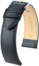 Kožený řemínek Hirsch Osiris L 03475050-2, černý, teletina, délka L, Quick Release