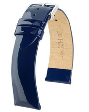 Kožený řemínek Hirsch Diva M 01536180-2, modrý, teletina, délka M, Quick Release