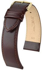 Kožený řemínek Hirsch Osiris M 03475110-1, hnědý, teletina, délka M, Quick Release