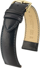 Kožený řemínek Hirsch Merino L 01206050-1, černý, ovčí kůže, délka L, Quick Release