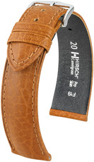 Kožený řemínek Hirsch Camelgrain XL 01009210-2, hnědý, teletina, délka XL, Quick Release