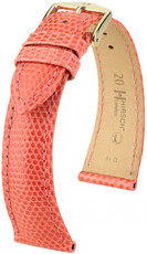Kožený řemínek Hirsch London L 04266022-1, oranžový, ještěrčí kůže, délka L, Quick Release