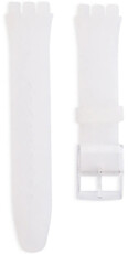 Silikonový řemínek Ricardo 19mm (pro Swatch), bílý, průhledný