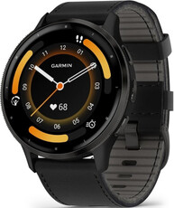 Garmin Venu 3 Slate / Black, Black Leather Band (Premium) (+ náhradní řemínek)
