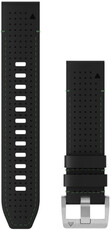 Kožený řemínek Garmin 22mm (pro Garmin Fenix 8/7/6 (47mm), Epix 2 aj.), černý V2, QuickFit