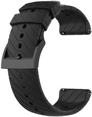 Silikonový řemínek Ricardo 24mm (pro Suunto), černý, Quick Release