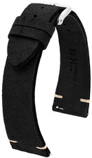 Kožený řemínek Hirsch Serro L 05564050-2, černý, antilopí kůže, Limited Edition, délka L, Quick Release