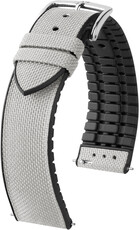 Textilní řemínek Hirsch Arne M 0925090130-2, šedý, textil/přírodní kaučuk, délka M, Quick Release