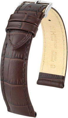 Kožený řemínek Hirsch Duke L 01028010-2, hnědý, délka L, Quick Release