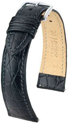 Kožený řemínek Hirsch Aristocrat L 03828050-2, černý, teletina, délka L, Quick Release
