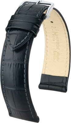 Kožený řemínek Hirsch Duke L 01028050-2, černý, teletina, délka L, Quick Release