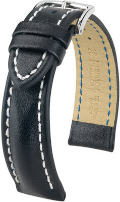 Kožený řemínek Hirsch Heavy Calf L 01475050-2, černý, teletina, délka L, Quick Release