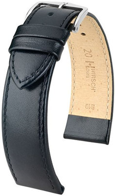 Kožený řemínek Hirsch Osiris L 03475050-2, černý, teletina, délka L, Quick Release