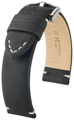 Kožený řemínek Hirsch Ranger L 05402050-2, černý, teletina, délka L, Quick Release