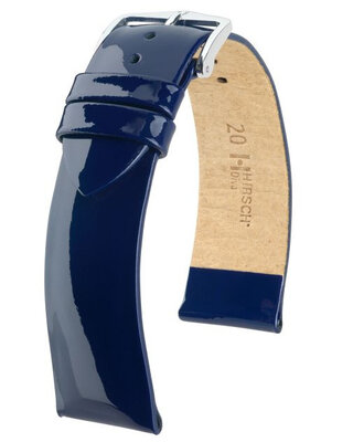 Kožený řemínek Hirsch Diva M 01536180-2, modrý, teletina, délka M, Quick Release
