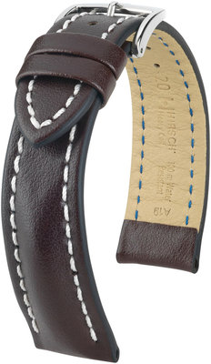 Kožený řemínek Hirsch Heavy Calf L 01475010-2, hnědý, teletina, délka L, Quick Release