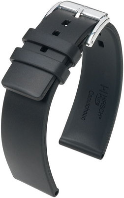 Kaučukový řemínek Hirsch Pure L 40538850-2, černý, přírodní kaučuk, délka L, Quick Release