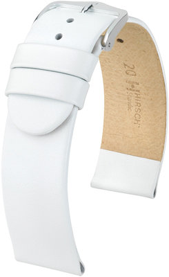 Kožený řemínek Hirsch Scandic M 17852000-2, bílý, teletina, délka M, Quick Release