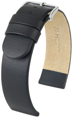 Kožený řemínek Hirsch Scandic M 17852050-2, černý, teletina, délka M, Quick Release