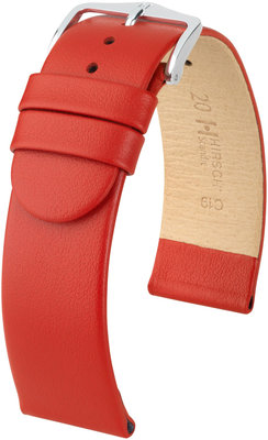 Kožený řemínek Hirsch Scandic M 17852020 -2, červený, teletina, délka M, Quick Release