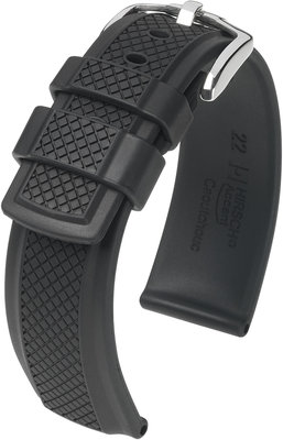 Kaučukový řemínek Hirsch Accent L 40478850-2, černý, přírodní kaučuk, délka L, Quick Release