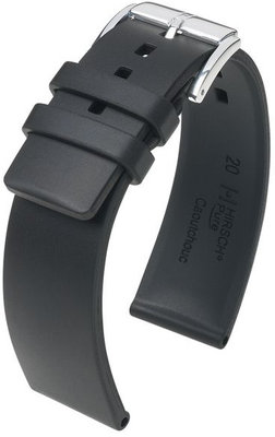 Kaučukový řemínek Hirsch Pure XL 40438850-2, černý, přírodní kaučuk, délka XL, Quick Release