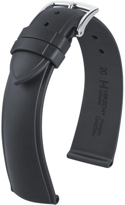 Kaučukový řemínek Hirsch Urbane L 40448850-2, černý, přírodní kaučuk, délka L, Quick Release