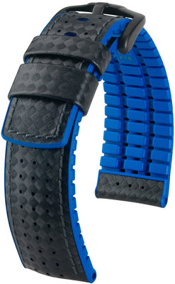 Kožený řemínek Hirsch Ayrton L 0918092050-5, černý, teletina/přírodní kaučuk, délka L, Quick Release