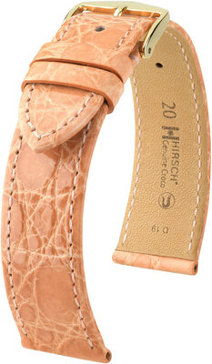 Kožený řemínek Hirsch Genuine Croco L 18920822, oranžový, krokodýlí kůže, délka L, Quick Release