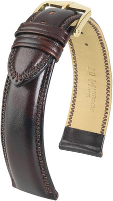 Kožený řemínek Hirsch Ascot L 01575010-1, hnědý, teletina, délka L, Quick Release