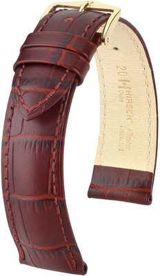 Kožený řemínek Hirsch Duke L 01028060-1, červený, teletina, délka L, Quick Release