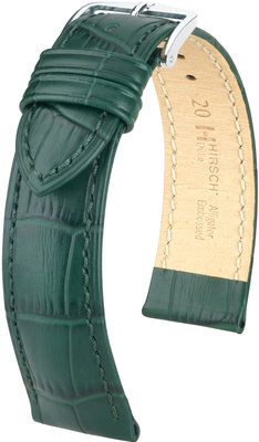 Kožený řemínek Hirsch Duke L 01028040-2, zelený, teletina, délka L, Quick Release