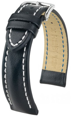 Kožený řemínek Hirsch Heavy Calf L 02475050-2, černý, teletina, délka L, Quick Release