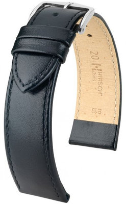 Kožený řemínek Hirsch Osiris XL 03475250-2, černý, teletina, délka XL, Quick Release