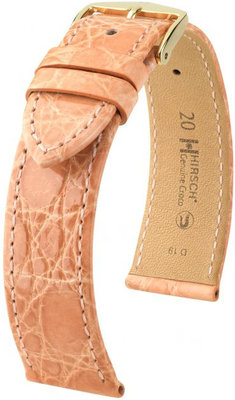 Kožený řemínek Hirsch Genuine Croco L 01808022-1, oranžový, krokodýlí kůže, délka L, Quick Release