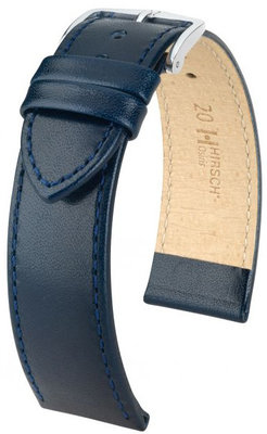 Kožený řemínek Hirsch Osiris L 03475080-2, modrý, teletina, délka L, Quick Release