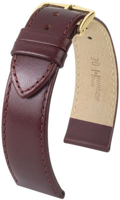 Kožený řemínek Hirsch Osiris L 03475060-1, červený, teletina, délka L, Quick Release