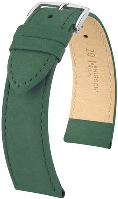 Kožený řemínek Hirsch Osiris L 03433040-2, zelený, teletina, délka L, Quick Release