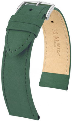 Kožený řemínek Hirsch Osiris M 03433140-2, zelený, teletina, délka M, Quick Release
