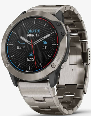 Garmin Quatix 6X PRO Solar Titanium/Titanium Band (+ náhradní řemínek)