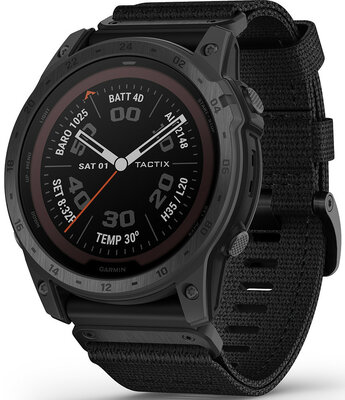 Garmin Tactix 7 PRO Solar Sapphire Black Nylon Band (+ náhradní řemínek)