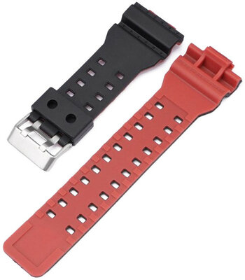 Plastový řemínek Ricardo 16mm (pro Casio G-Shock GA-100, GA-110, GD-120, GLS-100), černý V2