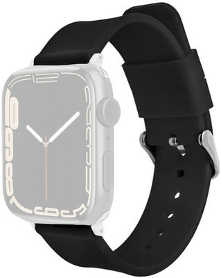 Silikonový řemínek Ricardo (pro Apple Watch 42/44/45/49mm), černý V2, Quick Release