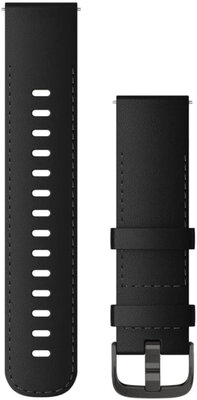 Kožený řemínek Garmin 22mm (pro Venu 3, Forerunner 265, Vívoactive 4 aj.), černý, Quick Release