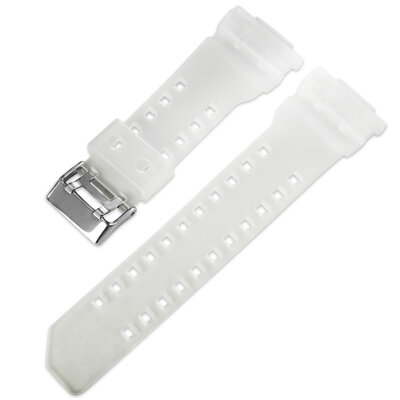 Plastový řemínek Ricardo 16mm (pro Casio G-Shock GA-100, GA-110, GD-120, GLS-100), bílý, průhledný