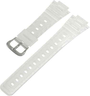Pryskyřicový řemínek Casio (pro Casio G-Shock DW-5600SKE), bílý, průhledný