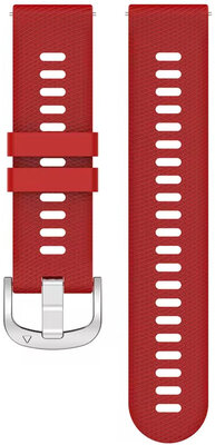Silikonový řemínek Ricardo 18mm (pro Garmin Venu 2S, Vívoactive 4S, Forerunner 265S, Venu 3S aj.), červený, Quick Release